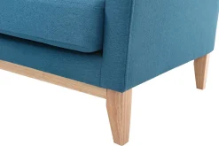 Miliboo Skandinavisches Ecksofa links OSLO aus blaugrünem, abziehbarem Stoff* Ecksofas