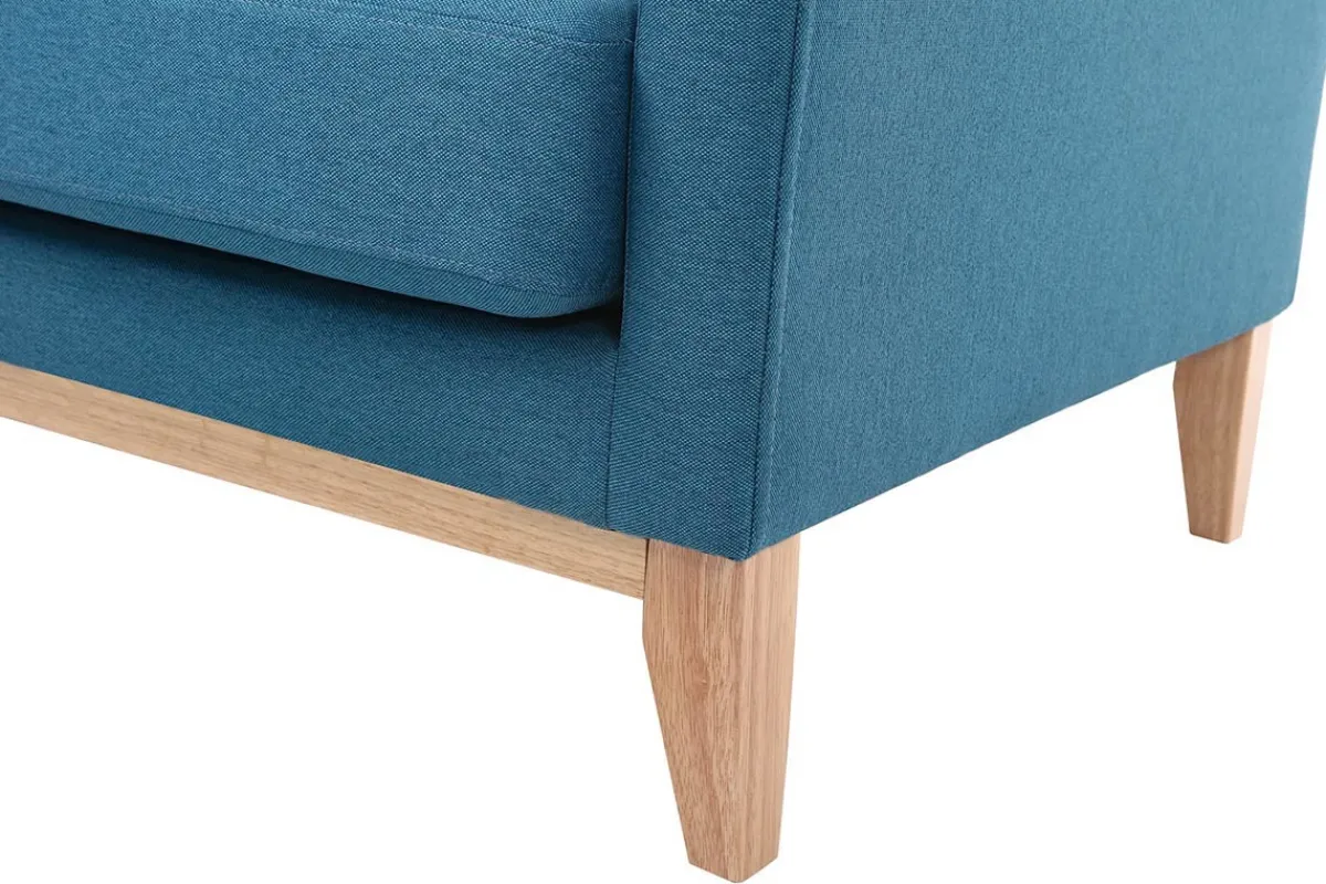 Miliboo Skandinavisches Ecksofa links OSLO aus blaugrünem, abziehbarem Stoff* Ecksofas