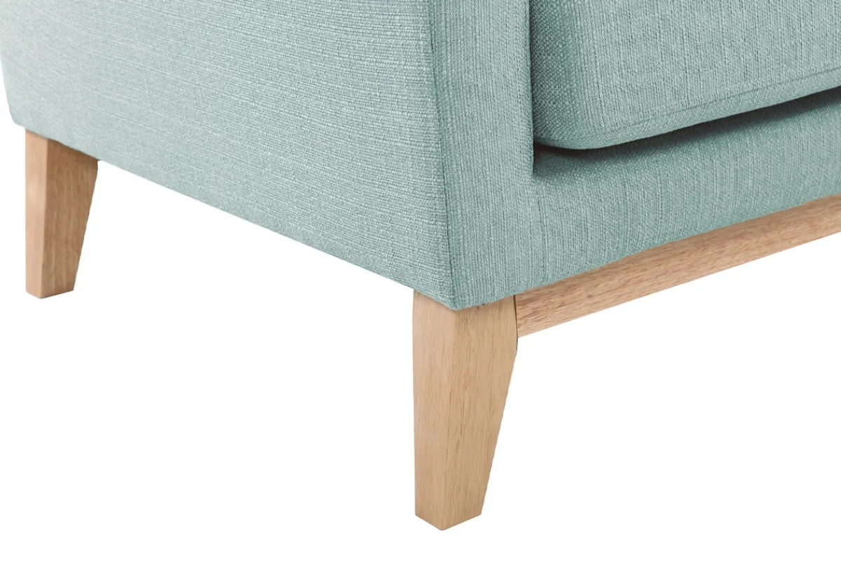 Miliboo Skandinavisches Ecksofa links OSLO aus lagunengrünem, abziehbarem Stoff* Ecksofas