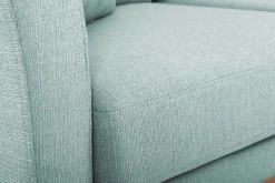 Miliboo Skandinavisches Ecksofa links OSLO aus lagunengrünem, abziehbarem Stoff* Ecksofas
