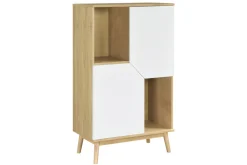 Miliboo Skandinavisches Sideboard aus hellem und weißem Holz 2 Türen TALIA* Sideboards
