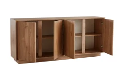 Miliboo Skandinavisches Sideboard mit 4 Türen in Eichenholzoptik B180 cm COMO* Sideboards