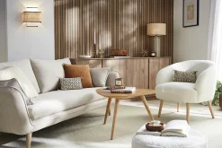 Miliboo Skandinavisches Sideboard mit 4 Türen in Eichenholzoptik B180 cm COMO* Sideboards