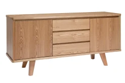 Miliboo Skandinavisches Sideboard aus Esche mit Türen und Schubladen 160 cm FIFTIES* Sideboards