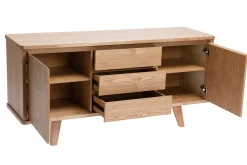 Miliboo Skandinavisches Sideboard aus Esche mit Türen und Schubladen 160 cm FIFTIES* Sideboards