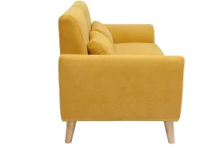 Miliboo Skandinavisches 2-Sitzer-Sofa in gelb Samt EKTOR* Design-sofas