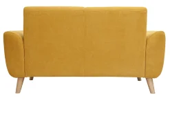 Miliboo Skandinavisches 2-Sitzer-Sofa in gelb Samt EKTOR* Design-sofas