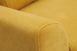 Miliboo Skandinavisches 2-Sitzer-Sofa in gelb Samt EKTOR* Design-sofas