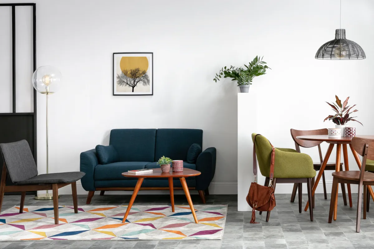 Miliboo Skandinavisches 2-Sitzer-Sofa in gelb Samt EKTOR* Design-sofas