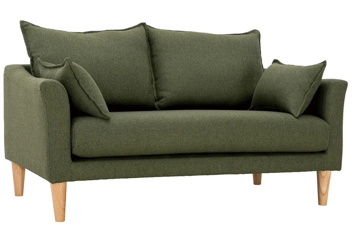 Miliboo Skandinavisches 2-Sitzer-Sofa Khaki KATE* Design-sofas