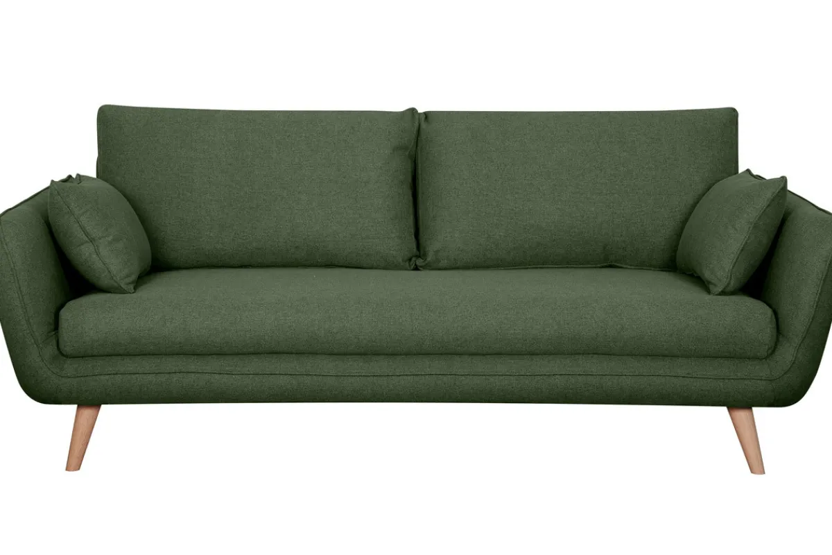 Miliboo Skandinavisches 3-Sitzer-Sofa Khaki CREEP* Design-sofas