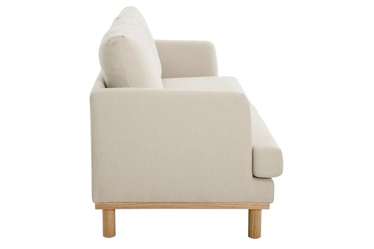 Miliboo Skandinavisches 3-Sitzer-Sofa beige HOBART* Design-sofas