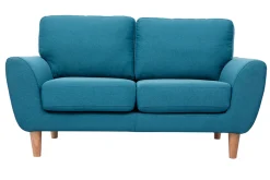 Miliboo Skandinavisches 2-Sitzer-Sofa in enteblauem Stoff ALICE* Design-sofas