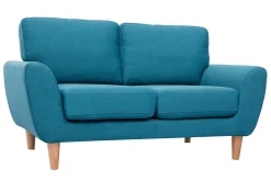 Miliboo Skandinavisches 2-Sitzer-Sofa in enteblauem Stoff ALICE* Design-sofas