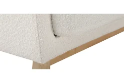 Miliboo Skandinavisches 2-Sitzer-Sofa mit abnehmbarem Bezug in Weiß mit Bouclé-Wolleffekt und Holzfüßen OSLO* Design-sofas