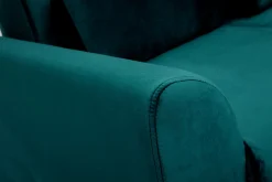 Miliboo Skandinavisches 2-Sitzer-Sofa in petrol Samt EKTOR* Design-sofas