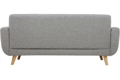 Miliboo Skandinavisches 3-Sitzer-Sofa in Hellgrau und Holz PURE* Design-sofas