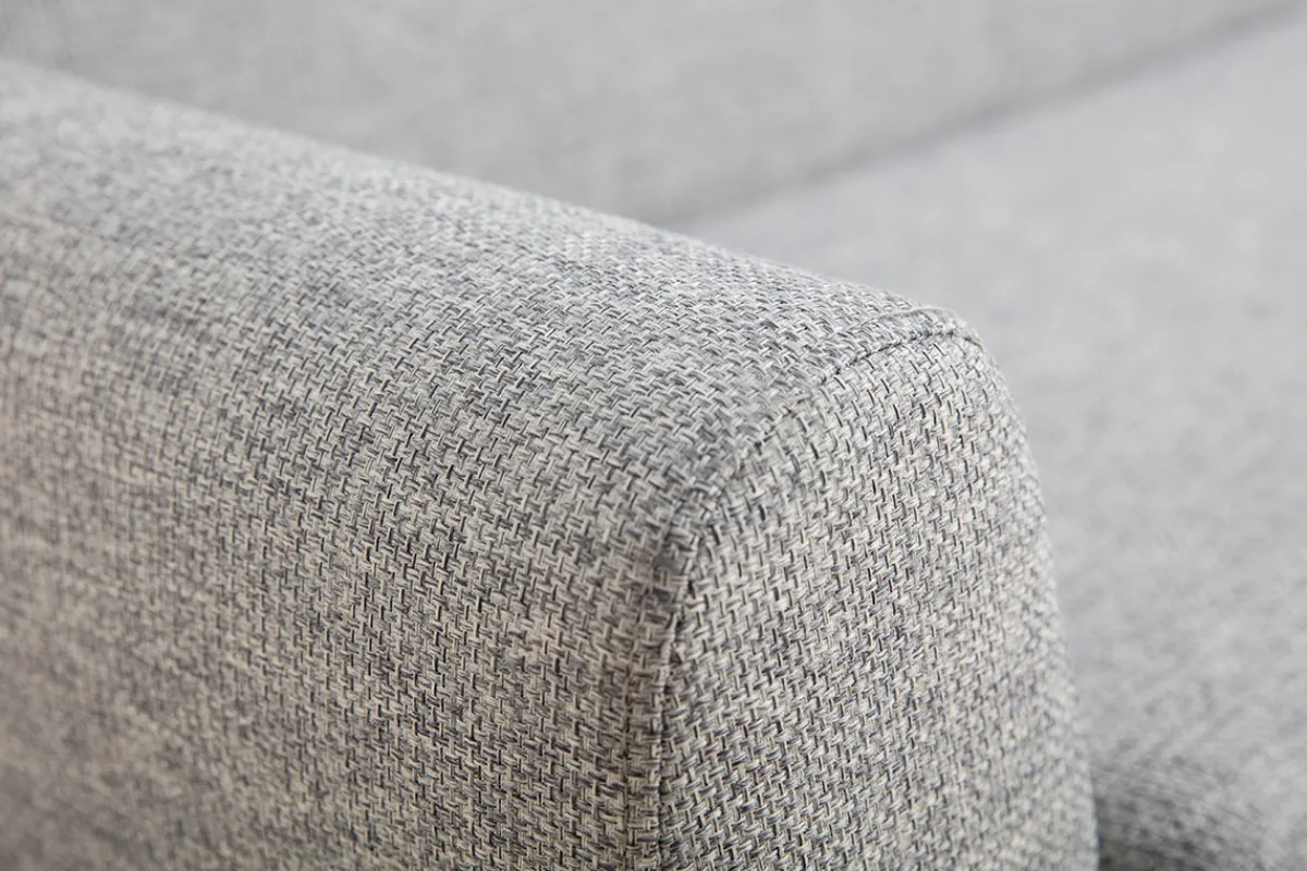 Miliboo Skandinavisches 3-Sitzer-Sofa in Hellgrau und Holz PURE* Design-sofas