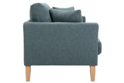 Miliboo Skandinavisches 3-Sitzer-Sofa mit abnehmbarem Bezug aus graugrünem Stoff und hellem Holz OSLO* Design-sofas