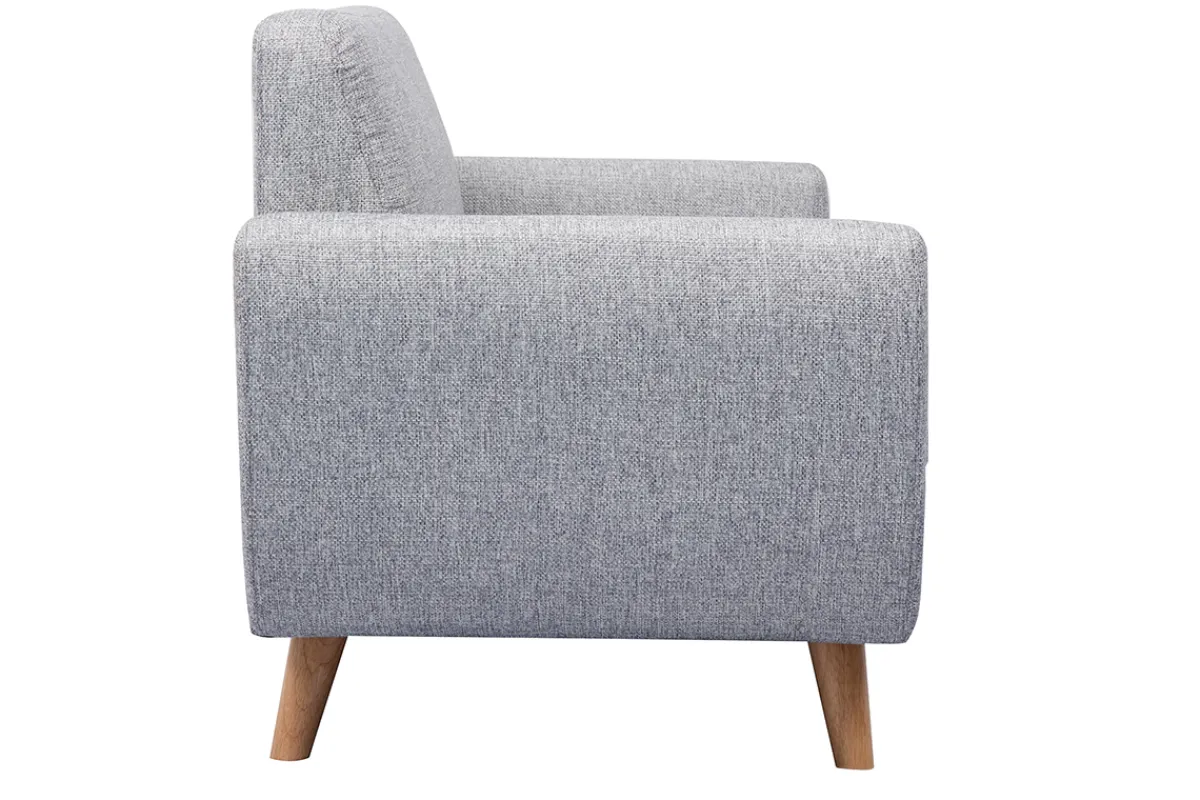 Miliboo Skandinavisches 2-Sitzer-Sofa grau PURE* Design-sofas