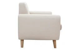 Miliboo Skandinavisches 2-Sitzer-Sofa in Beige aus massivem Hevea PURE* Design-sofas