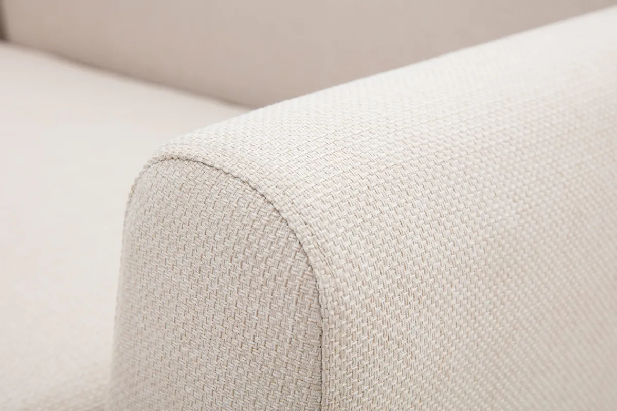 Miliboo Skandinavisches 2-Sitzer-Sofa in Beige aus massivem Hevea PURE* Design-sofas