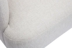 Miliboo Skandinavisches Sofa aus beigem Stoff mit Samteffekt und hellem Holz 2-Sitzer ISKO* Design-sofas