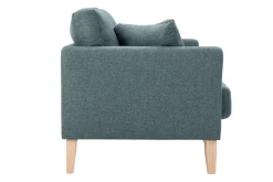 Miliboo Skandinavisches Sofa aus graugrünem Stoff mit Samteffekt und hellem Holz 2-Sitzer OSLO* Design-sofas