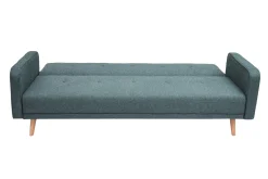 Miliboo Skandinavisches Sofa 3-Sitzer aus graugrünem Stoff und hellem Holz ULLA* Schlafsofas