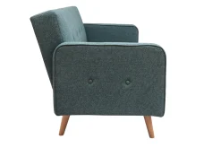 Miliboo Skandinavisches Sofa 3-Sitzer aus graugrünem Stoff und hellem Holz ULLA* Schlafsofas