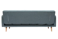 Miliboo Skandinavisches Sofa 3-Sitzer aus graugrünem Stoff und hellem Holz ULLA* Schlafsofas