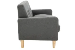Miliboo Skandinavisches Sofa 2-Sitzer aus dunkelgrauem Stoff LUNA* Design-sofas