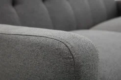 Miliboo Skandinavisches Sofa 2-Sitzer aus dunkelgrauem Stoff LUNA* Design-sofas