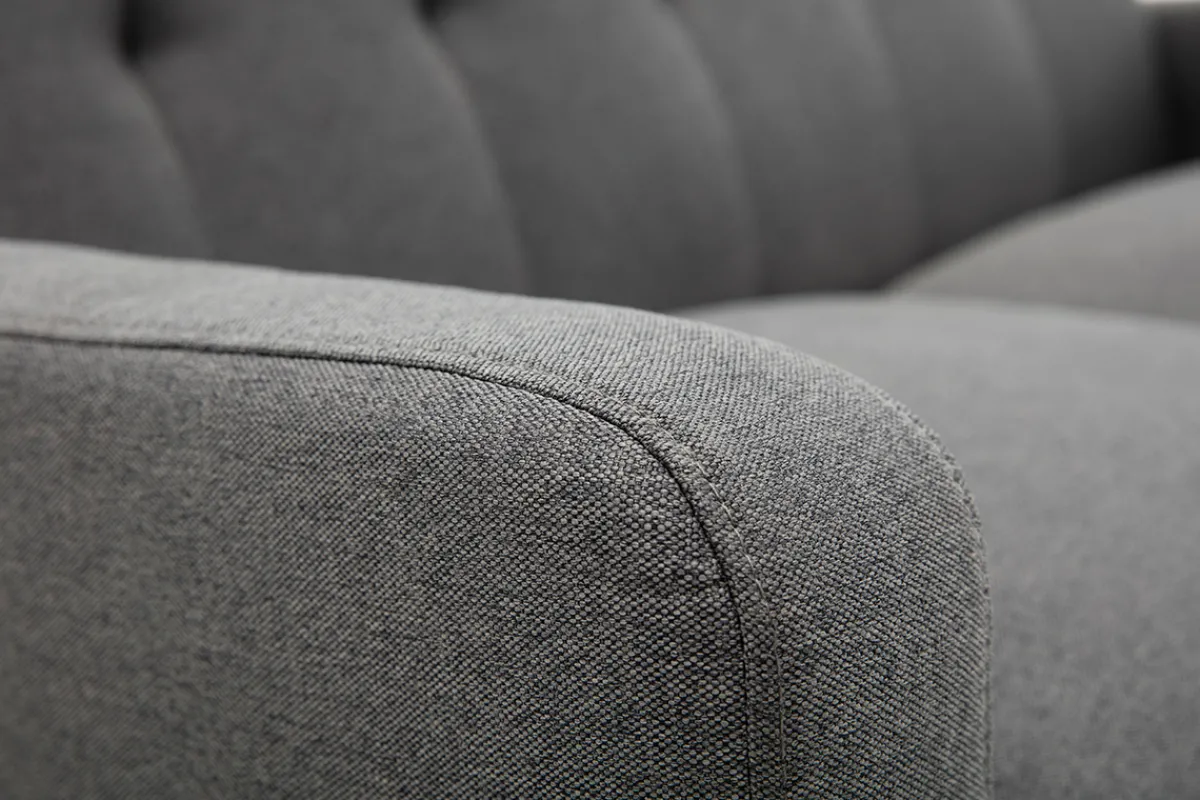Miliboo Skandinavisches Sofa 2-Sitzer aus dunkelgrauem Stoff LUNA* Design-sofas