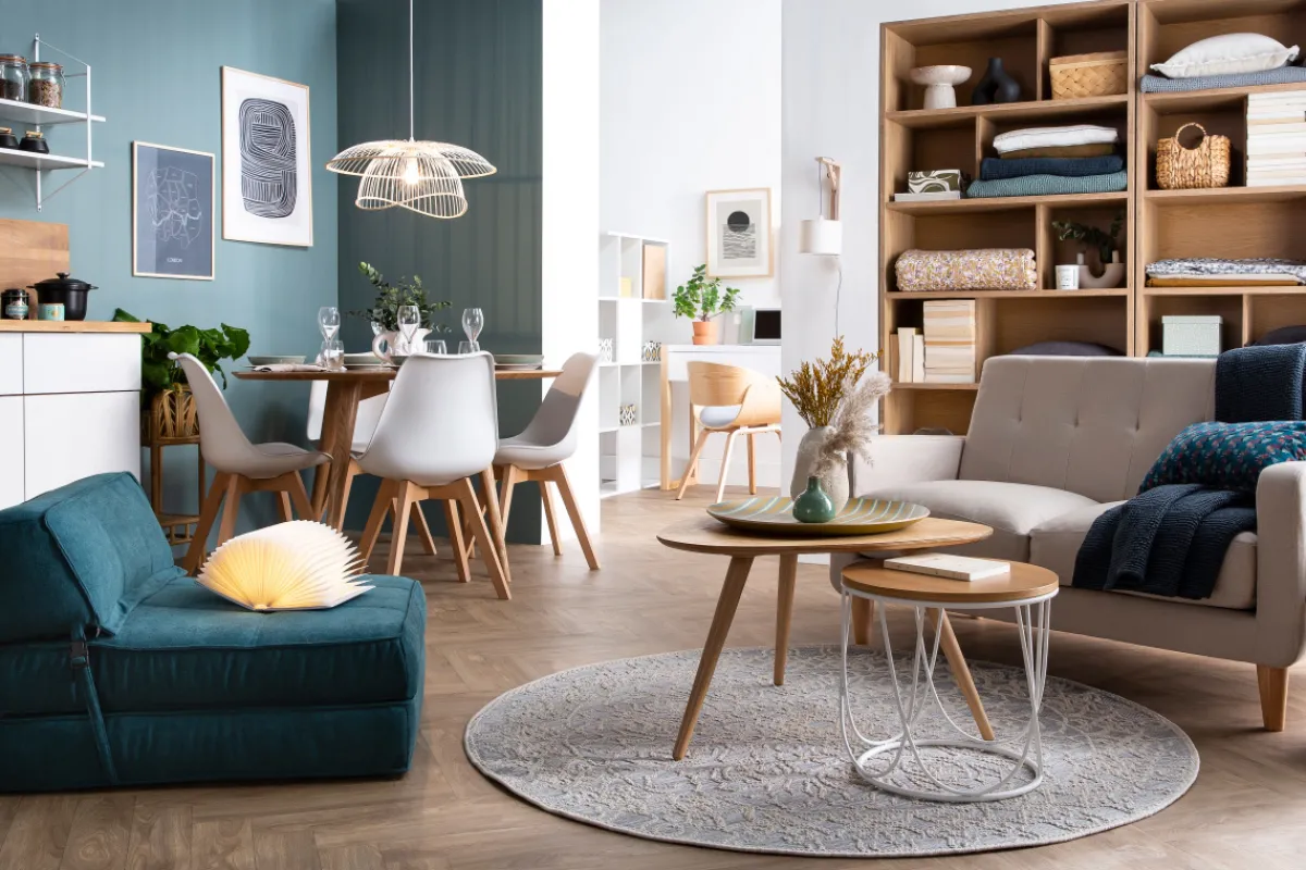 Miliboo Skandinavisches Sofa 2-Sitzer aus dunkelgrauem Stoff LUNA* Design-sofas