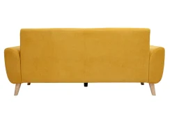 Miliboo Skandinavisches Sofa 3-Sitzer Samt gelb EKTOR* Design-sofas