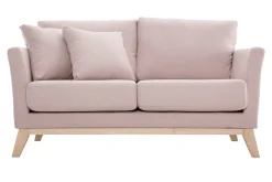Miliboo Skandinavisches Sofa 2-Sitzer pastellrosa mit abnehmbarem Bezug OSLO* Design-sofas