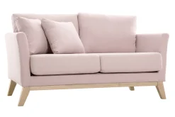 Miliboo Skandinavisches Sofa 2-Sitzer pastellrosa mit abnehmbarem Bezug OSLO* Design-sofas