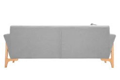 Miliboo Skandinavisches Sofa 3-Sitzer in Hellgrau und Esche ASAKO* Design-sofas