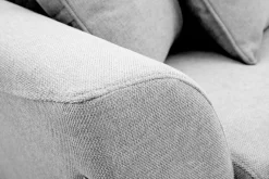 Miliboo Skandinavisches Sofa 3-Sitzer in Hellgrau und Esche ASAKO* Design-sofas