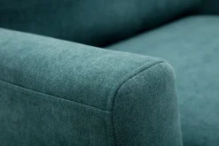 Miliboo Skandinavisches Sofa 2-Sitzer mit Samteffekt in Blaugrün JONAS* Design-sofas