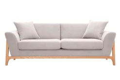 Miliboo Skandinavisches Sofa 3-Sitzer in Beige und Esche ASAKO* Design-sofas