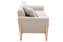 Miliboo Skandinavisches Sofa 3-Sitzer in Beige und Esche ASAKO* Design-sofas