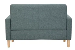Miliboo Skandinavisches Sofa 2-Sitzer aus graugrünem Stoff und hellem Holz MOON* Design-sofas