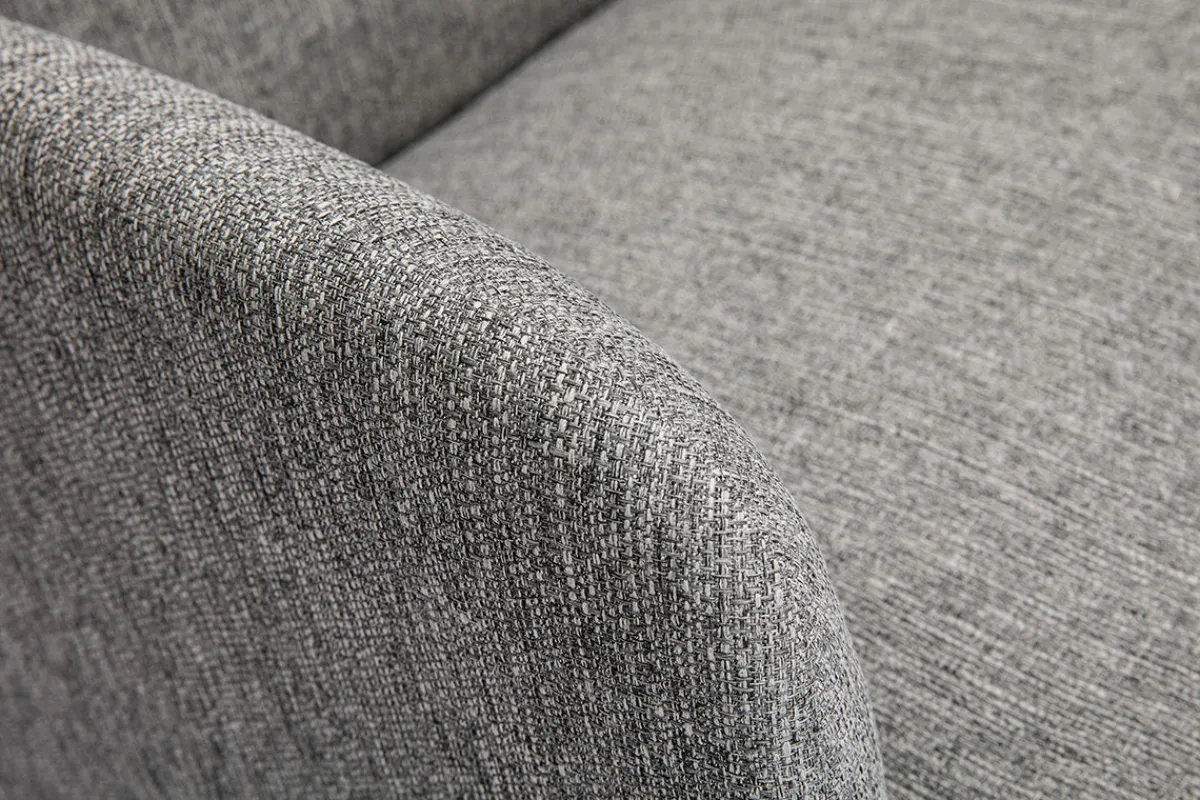Miliboo Skandinavisches Sofa 2-Sitzer aus hellgrauem Stoff und hellem Holz ISKO* Design-sofas