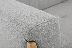 Miliboo Skandinavisches Sofa 2-Sitzer in Hellgrau und Holz FJORD* Design-sofas