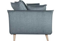 Miliboo Skandinavisches Sofa 3-Sitzer aus blaugrauem Stoff und hellem Holz OLYMPIA* Design-sofas