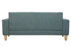 Miliboo Skandinavisches Sofa 3-Sitzer aus graugrünem Stoff und hellem Holz FJORD* Design-sofas