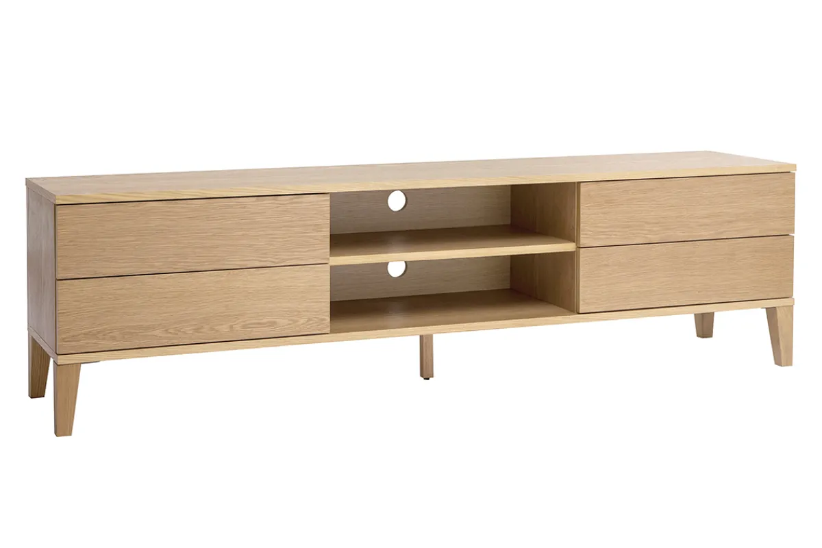 Miliboo Skandinavisches TV-Möbel aus hellem Holz B180cm FREDDY* Tv-lowboards