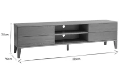 Miliboo Skandinavisches TV-Möbel aus hellem Holz B180cm FREDDY* Tv-lowboards